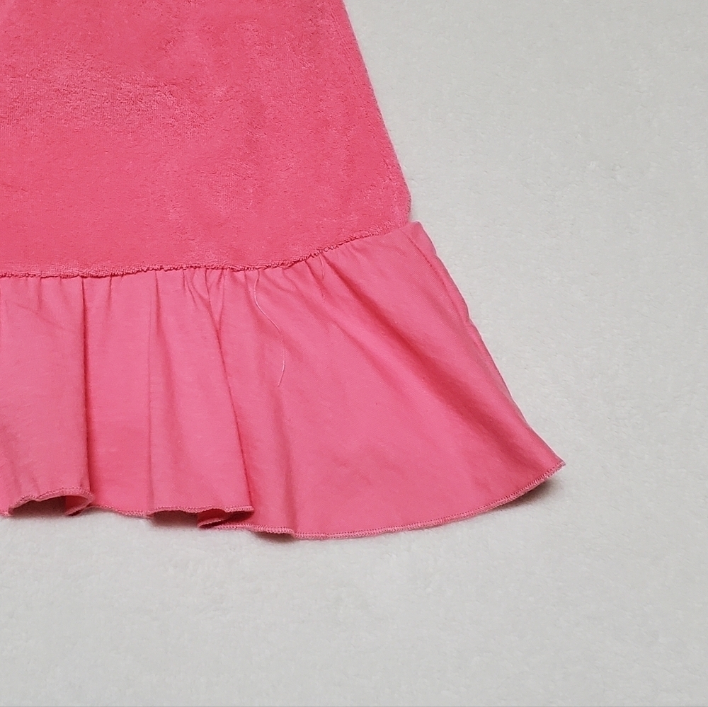 90s Vintage Maurices Bubblegum Pink Terrycloth Extra Low Rise Ultra Mini Skirt M - Picture 12 of 14